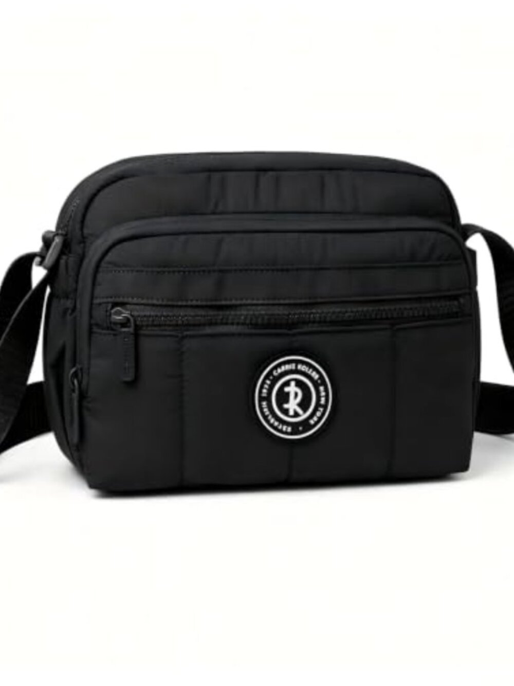 Quilted Puffer Crossbody Bag RFID Blocking Anti Theft Multi Zipper Travel Purse